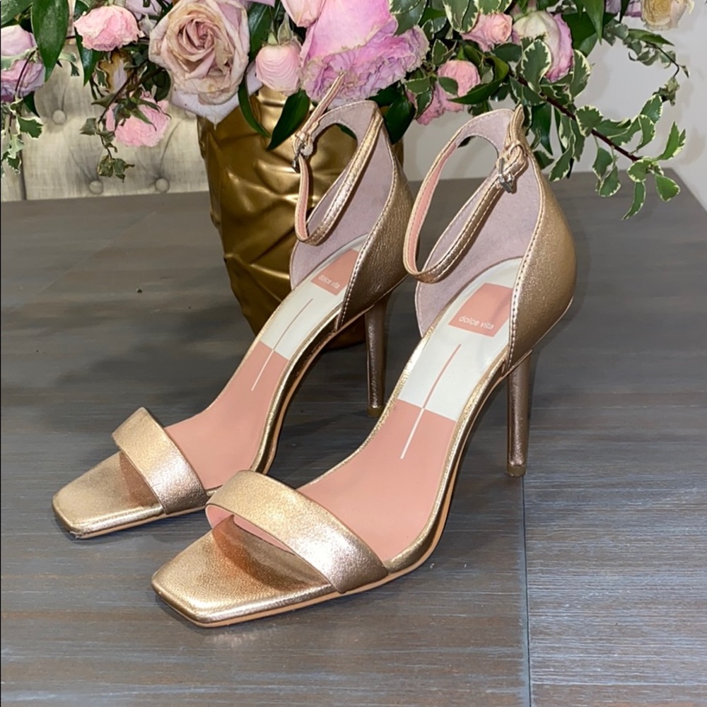 Rose gold Dolce vita heels